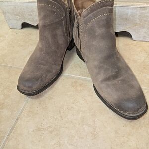 Born Malta Distressed Brown Ankle Booties